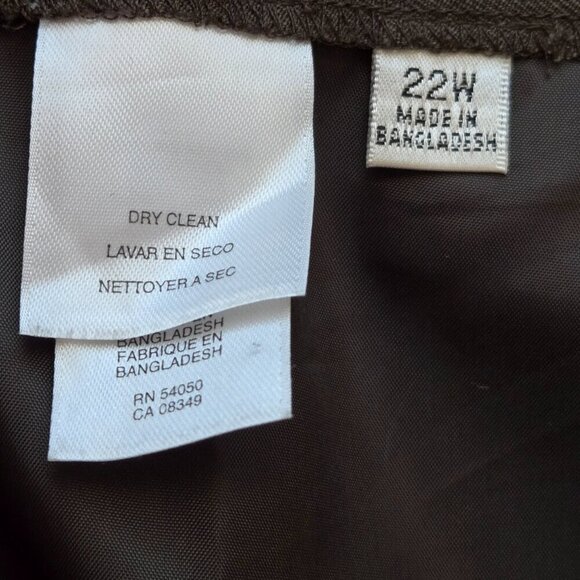 Jones Studio Brownish Gray Pleated Hem Lined Midi Skirt Plus Sz 22W - Picture 12 of 13